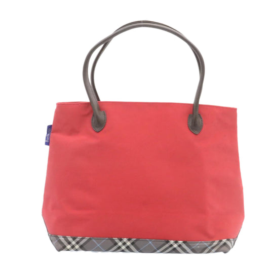 Burberry Shoulder Bag Nylon Leather 2Set Red Black Auth am1868g