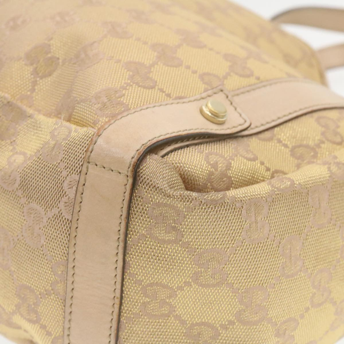 GUCCI GG Canvas Shoulder Bag Nylon Pink Gold  am427g