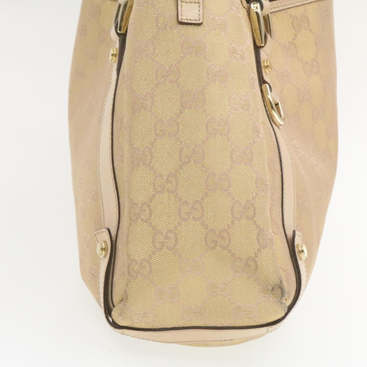 GUCCI GG Canvas Shoulder Bag Nylon Pink Gold  am427g