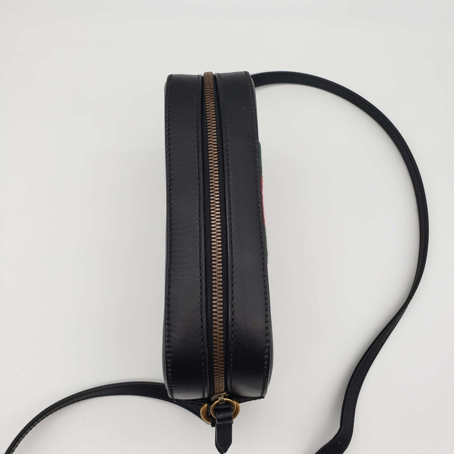 Gucci Bee Camera Black Leather Crossbody Bag