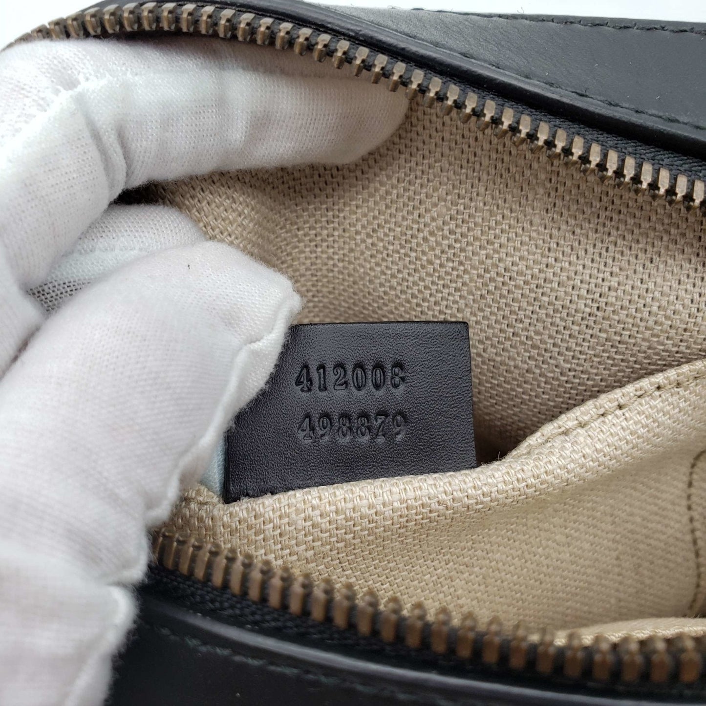 Gucci Bee Camera Black Leather Crossbody Bag