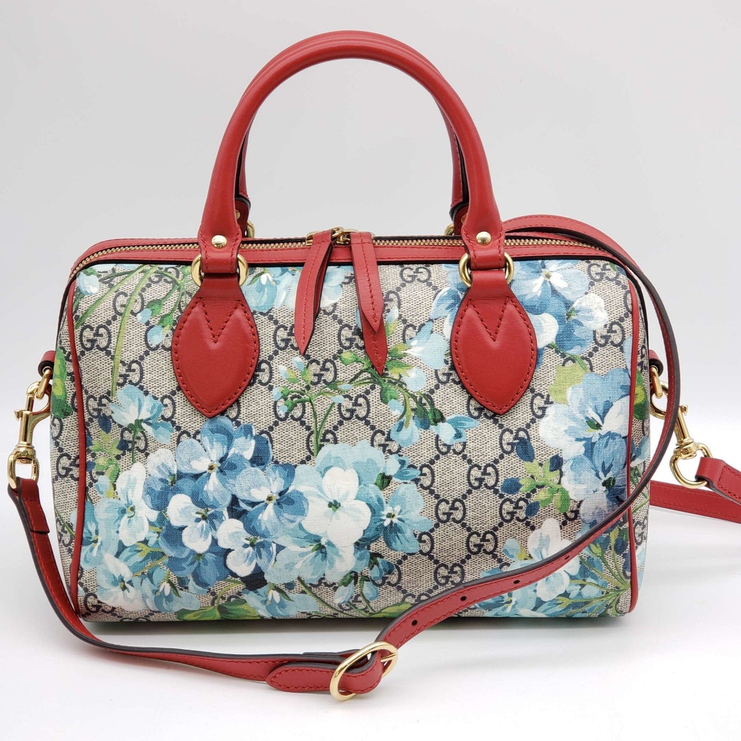 Gucci Blooms Boston Canvas Crossbody Bag