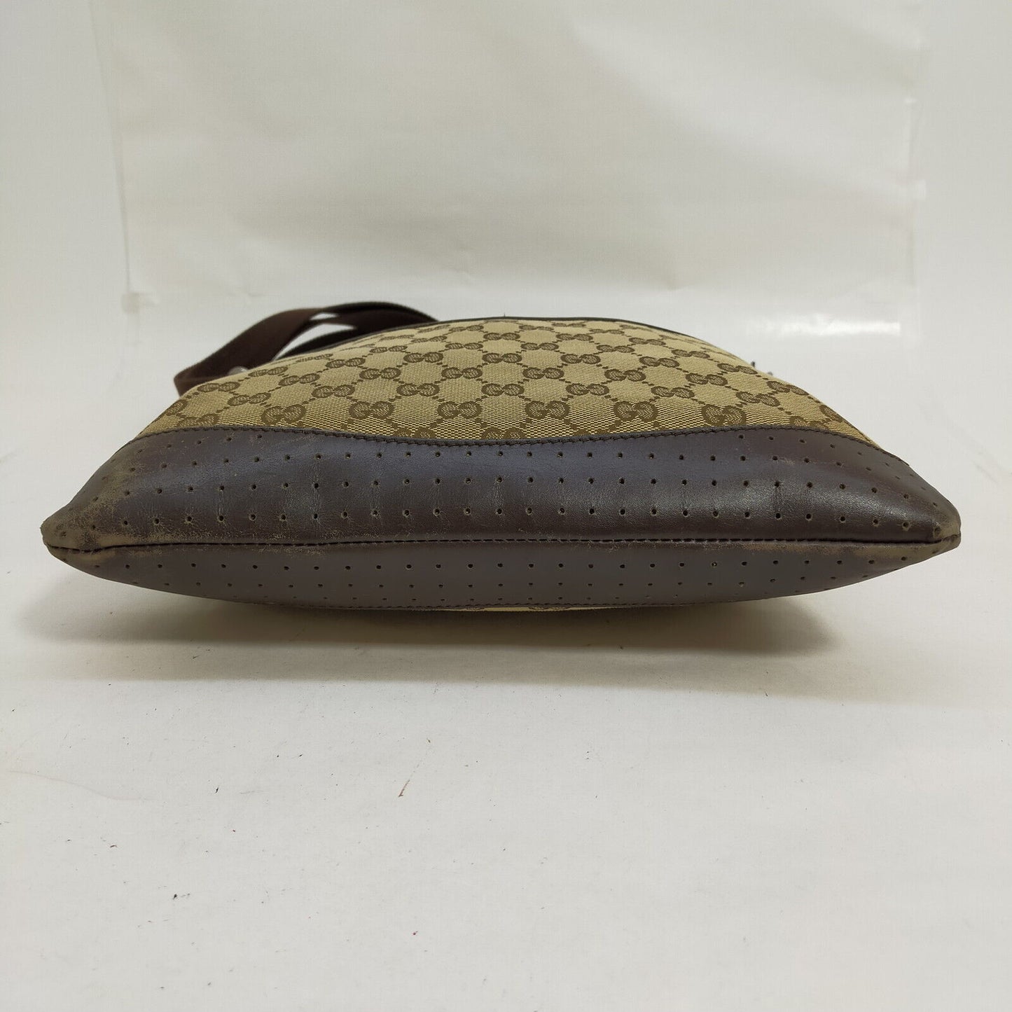 Gucci  Brown Canvas Crossbody Bag