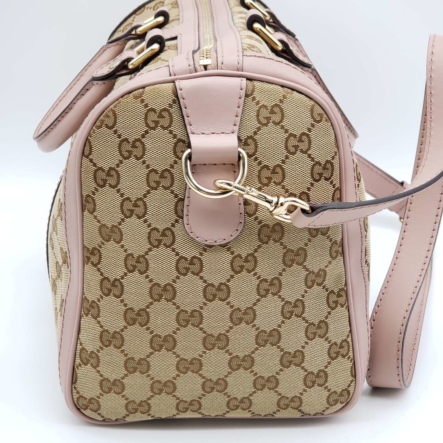 Gucci Canvas Vintage Medium Boston Shoulder, Crossbody & Hand Bag