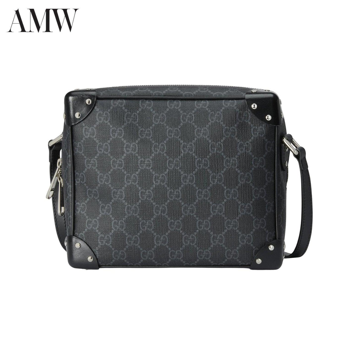 GUCCI GG Shoulder Bag With Leather Details
