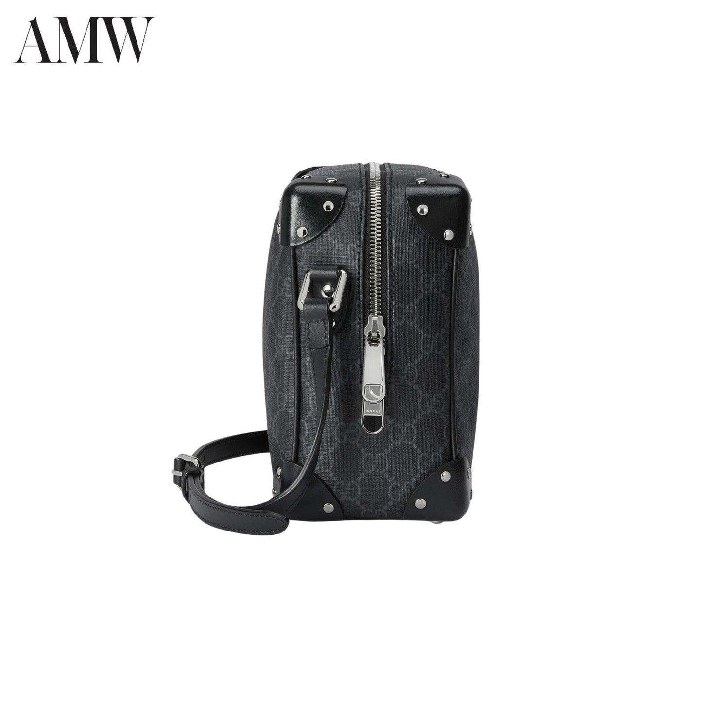 GUCCI GG Shoulder Bag With Leather Details