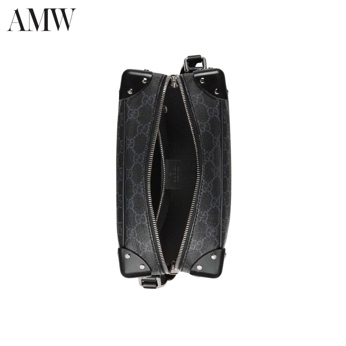 GUCCI GG Shoulder Bag With Leather Details