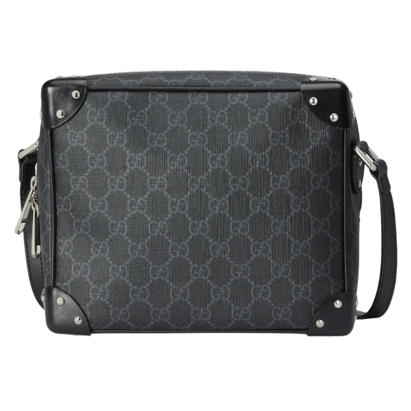 GUCCI GG Shoulder Bag With Leather Details