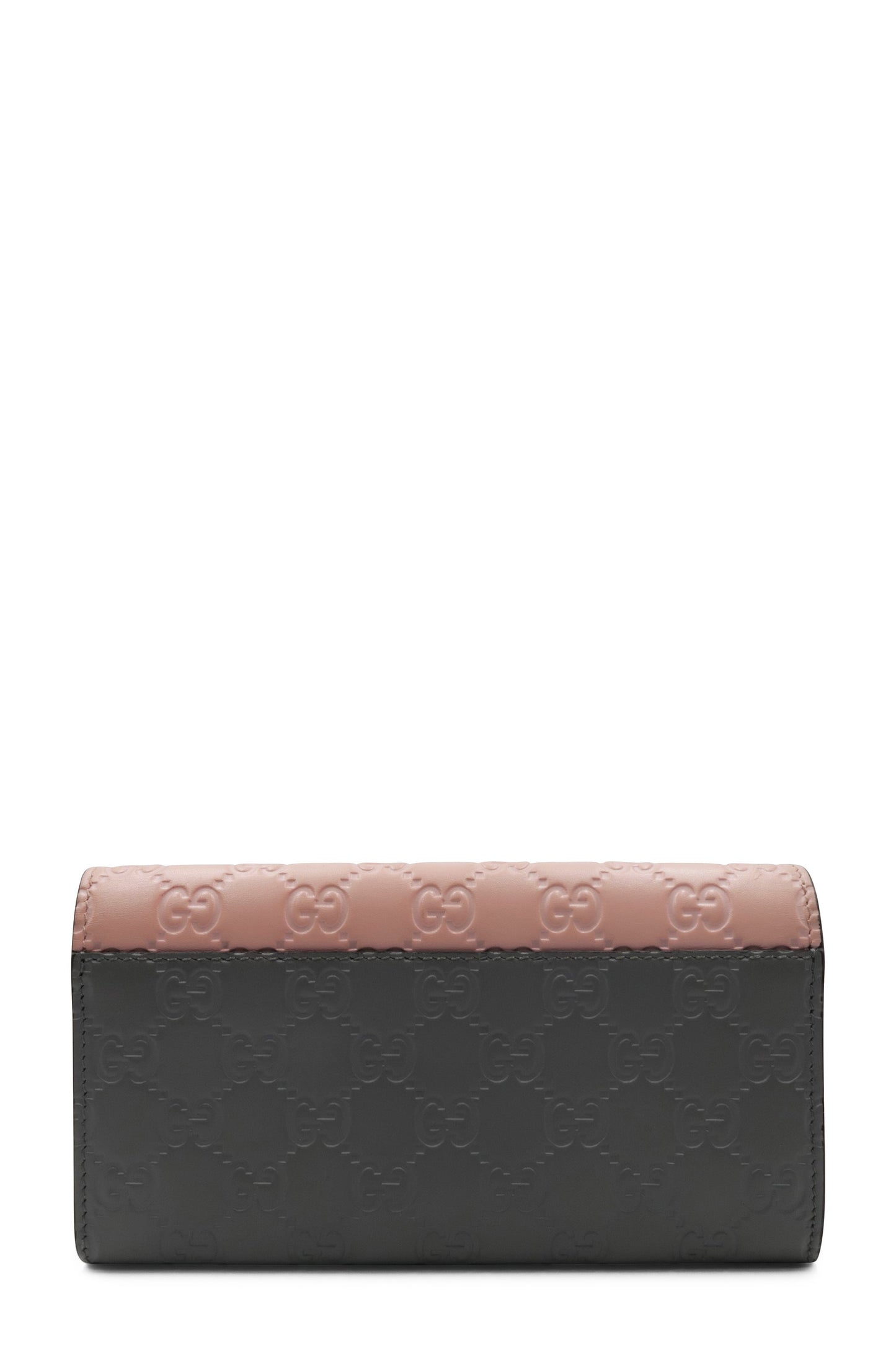 Guccisima Bow Continental Wallet Pink Grey