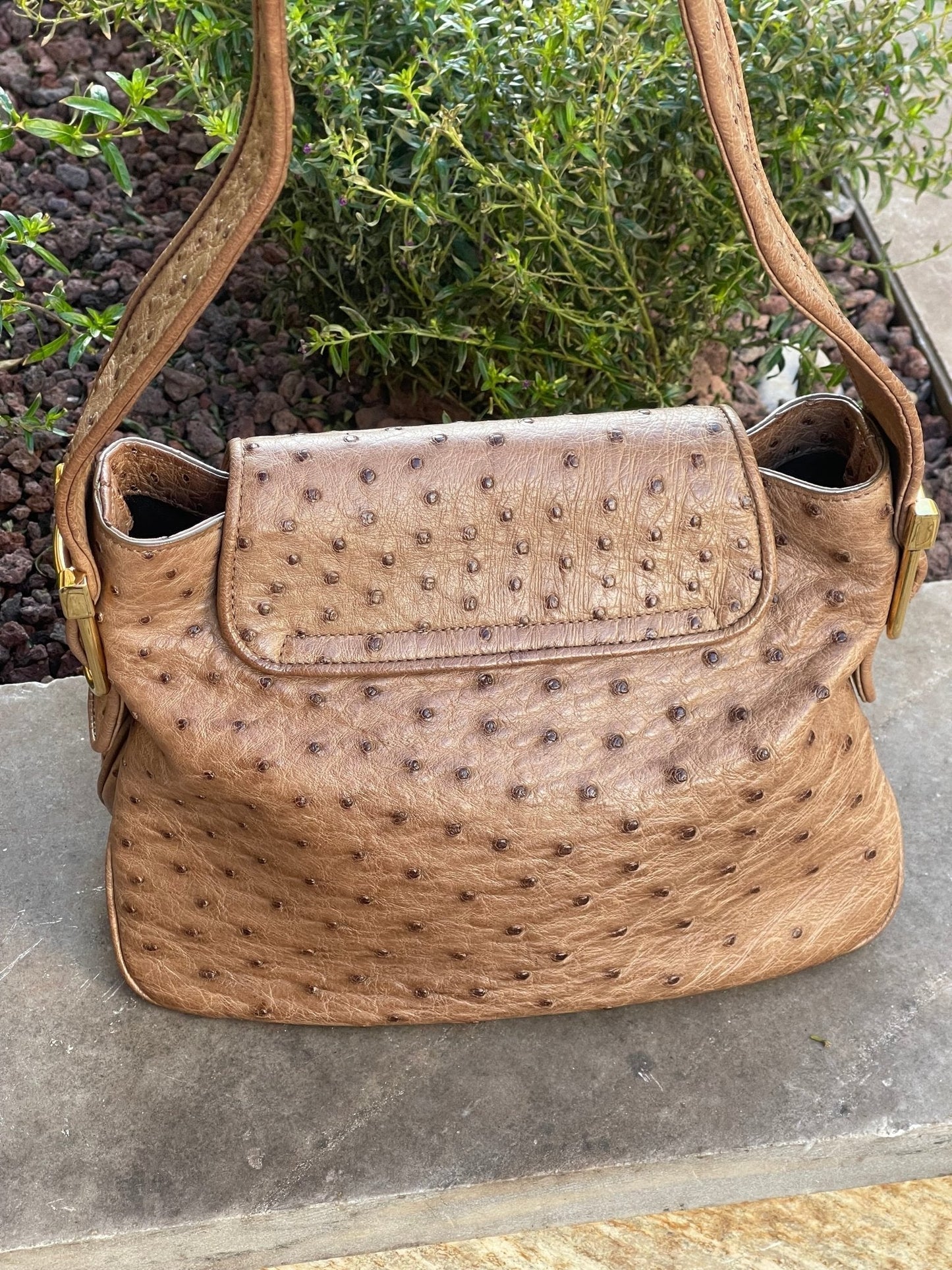 Gucci - Sac à épaule 1973 en autruche