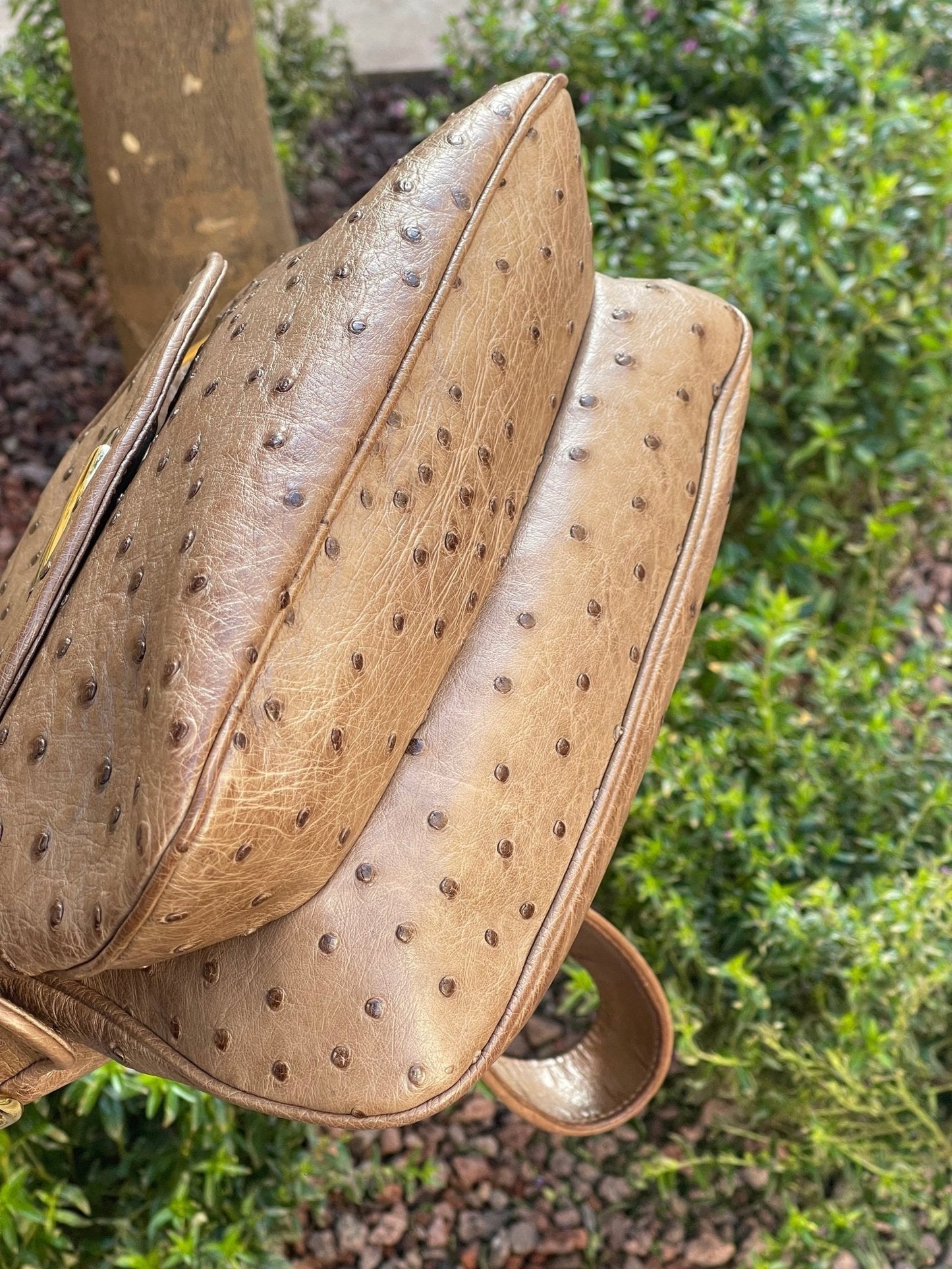 Gucci - Sac à épaule 1973 en autruche