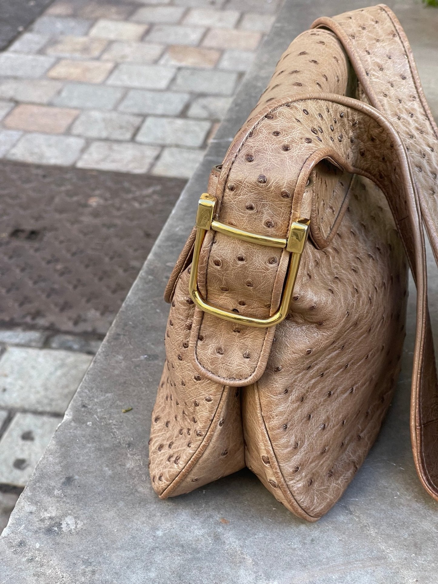 Gucci - Sac à épaule 1973 en autruche
