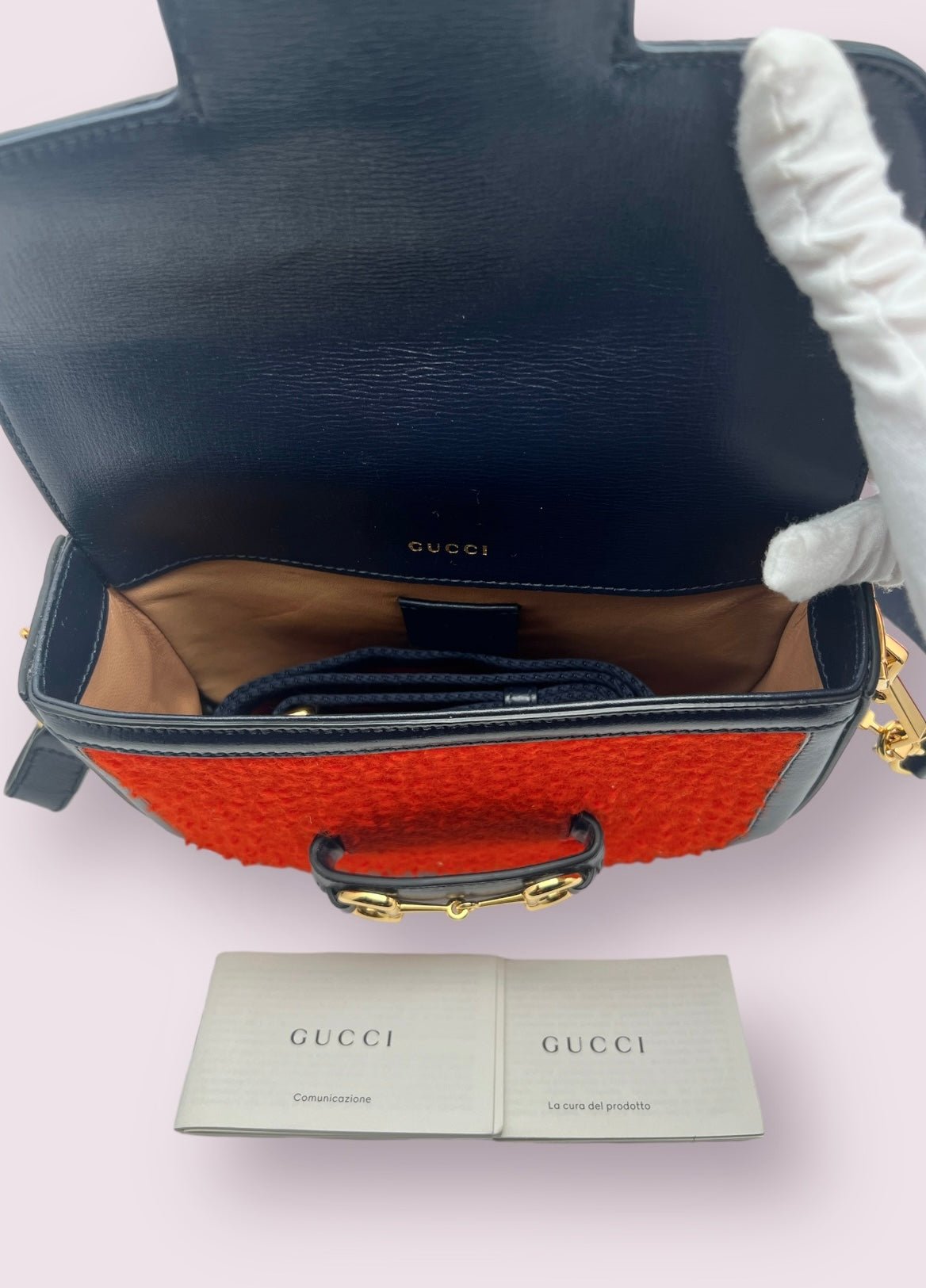 Gucci - Sac Horsebit Laine Cassy et cuir