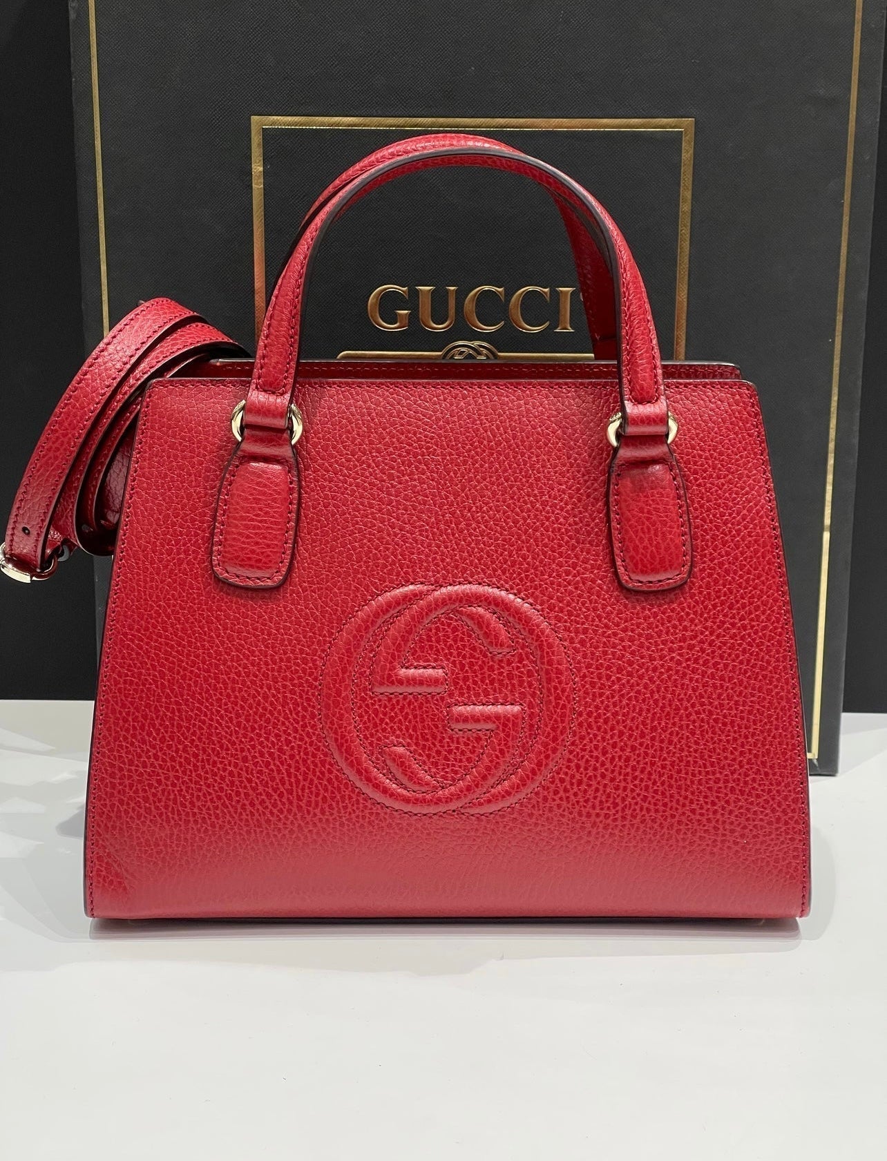 Gucci - Sac Soho GG rouge