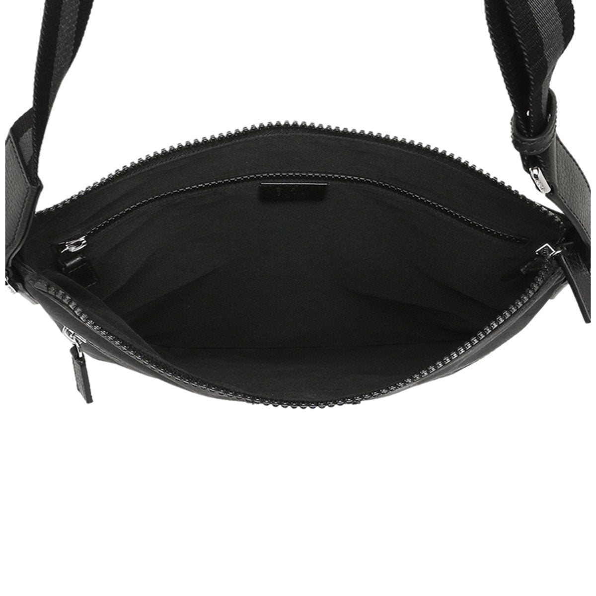Gucci Unisex GG Guccissima Web Black Canvas Messenger Bag Crossbody 449185