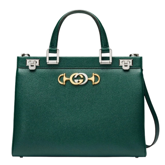 GUCCI Zumi Smooth Leather Medium Top Handle Bag
