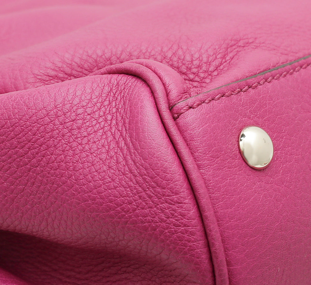 Gucci Fuchsia Bamboo Shopper Tote Bag