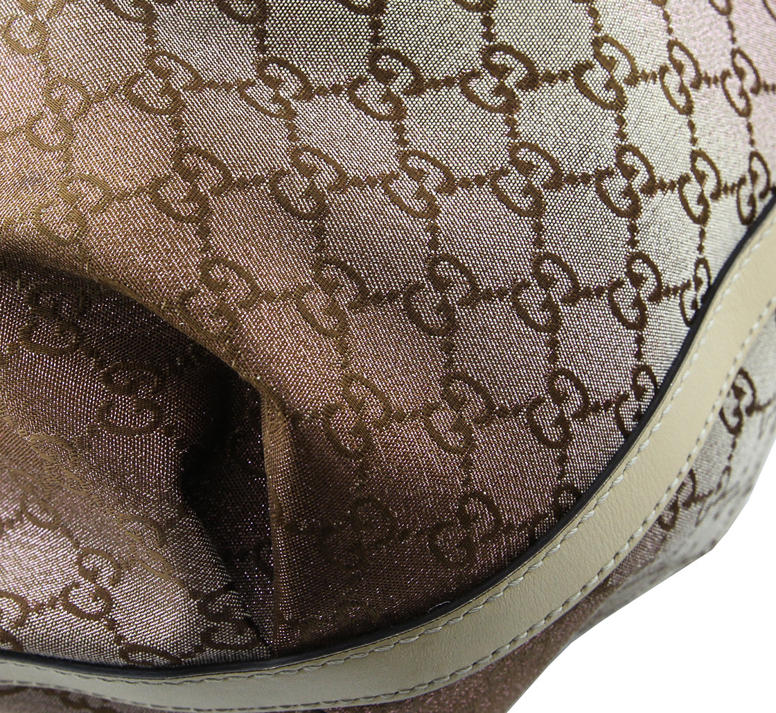 Gucci Brown Lurex Scarlett Tote