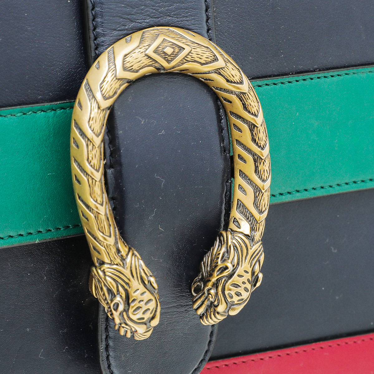 Gucci Tricolor Dionysus Bamboo Top Handle Bag