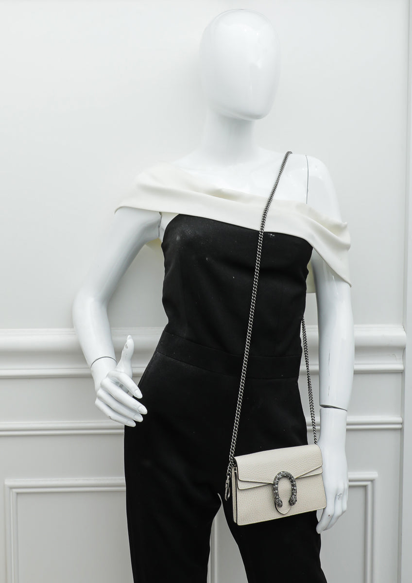 Gucci White Dionysus Super Mini Bag