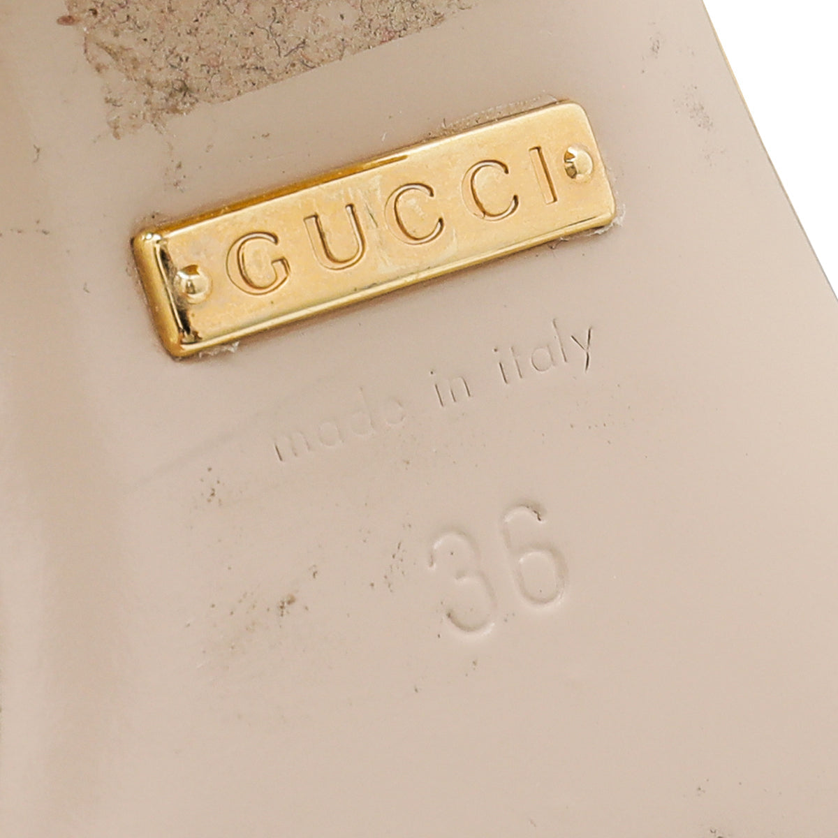 Gucci Yellow GG Marmont Mid-Heel Pump 36