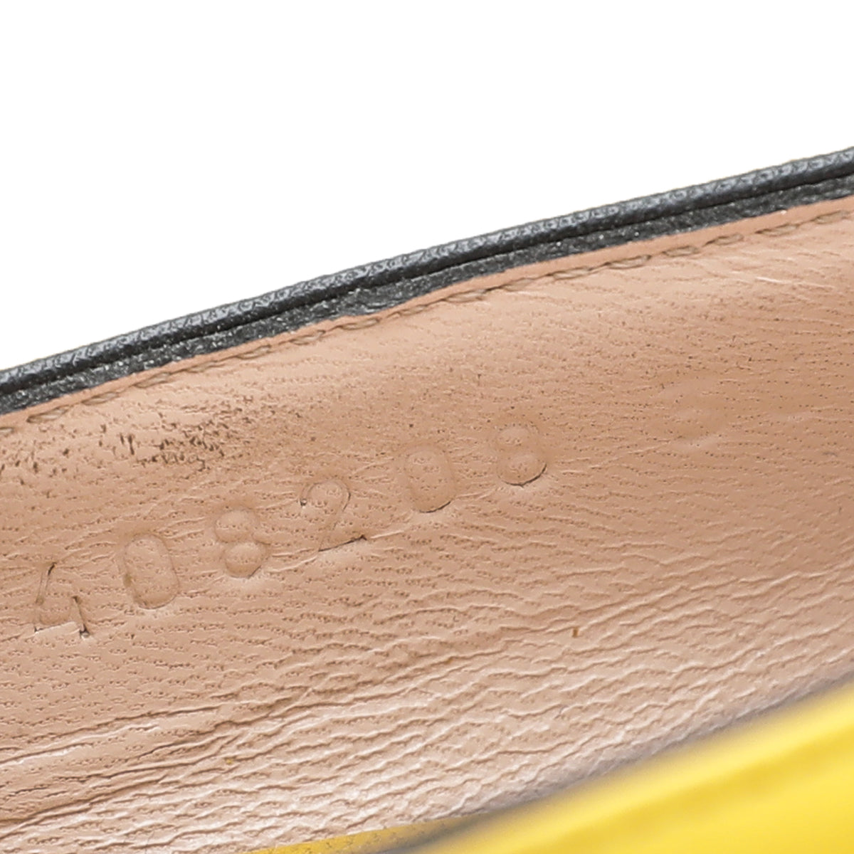 Gucci Yellow GG Marmont Mid-Heel Pump 36