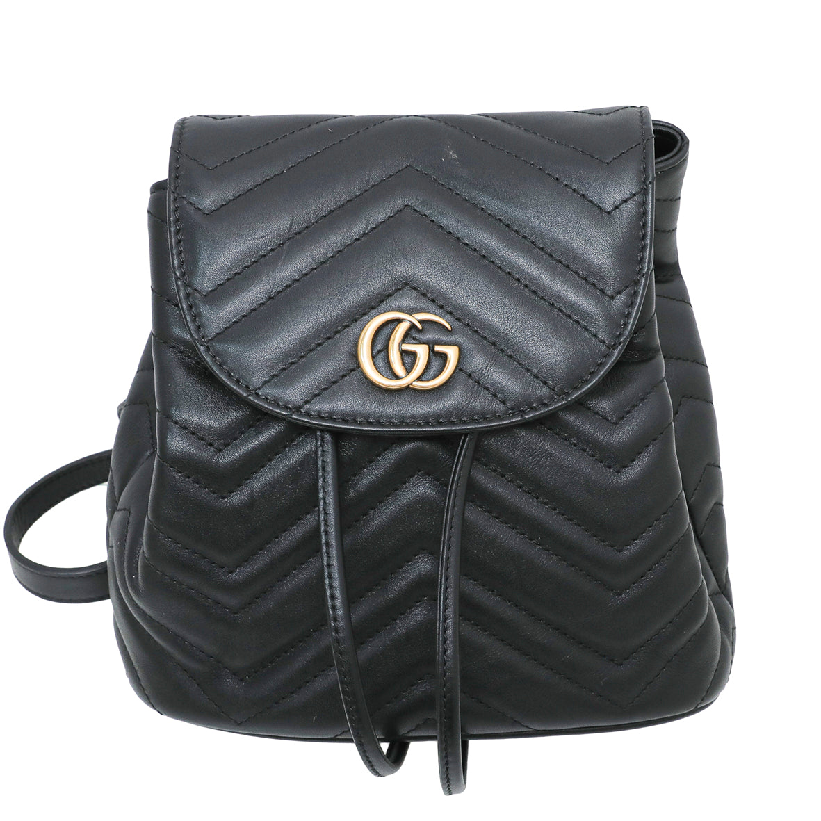 Gucci Black GG Marmont Mini Backpack Bag