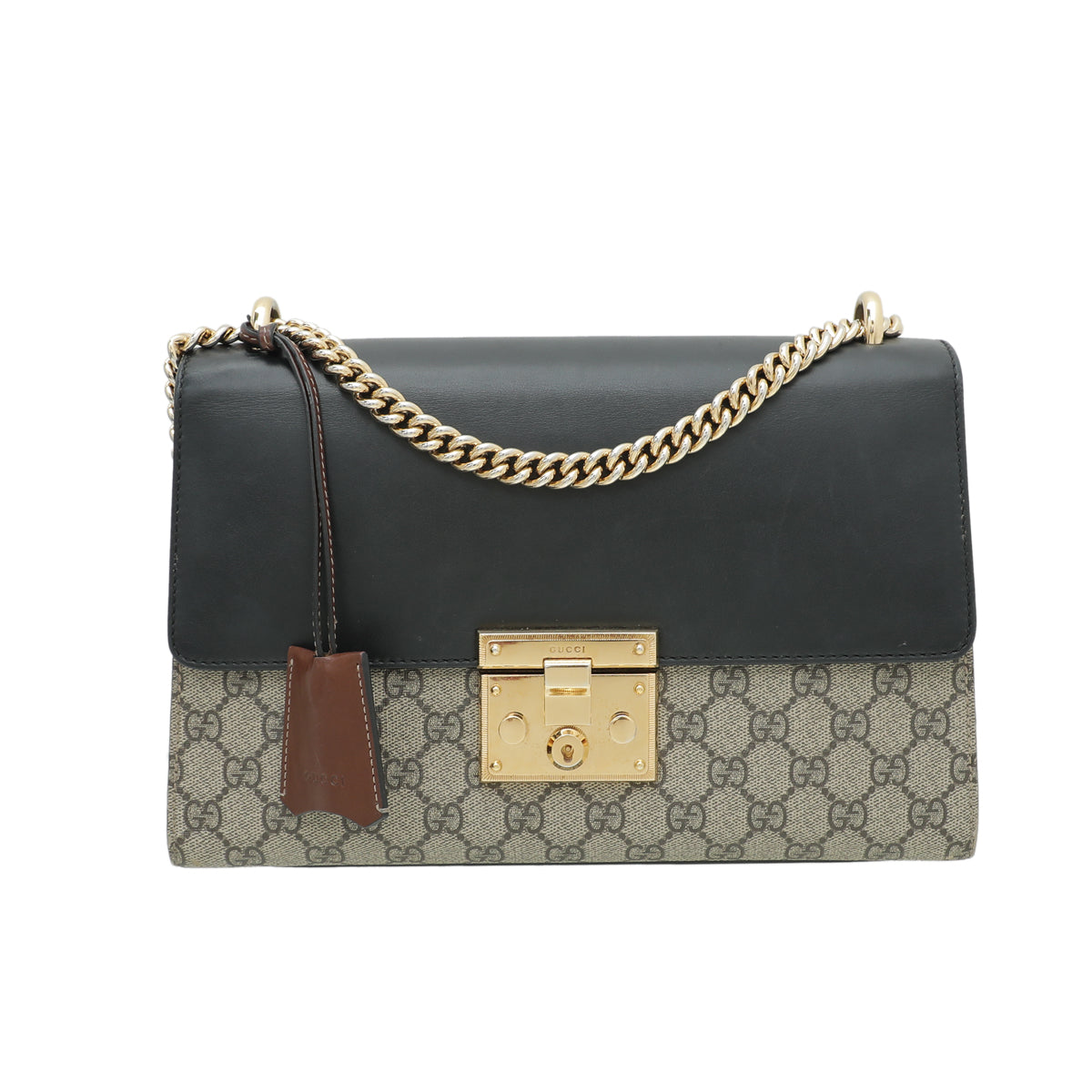Gucci Tricolor GG Supreme Padlock Bag