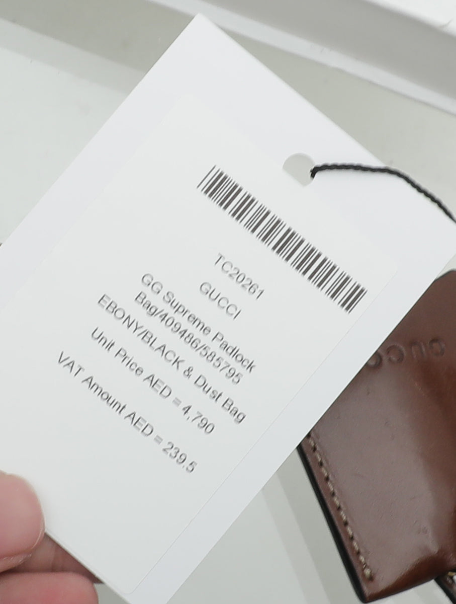 Gucci Tricolor GG Supreme Padlock Bag