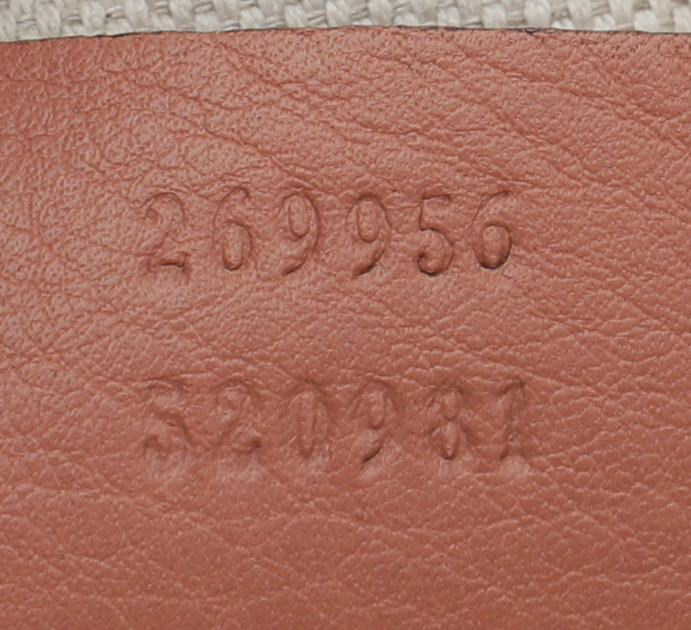 Gucci Rose Beige Guccissima Heart Bit Charm Tote Bag
