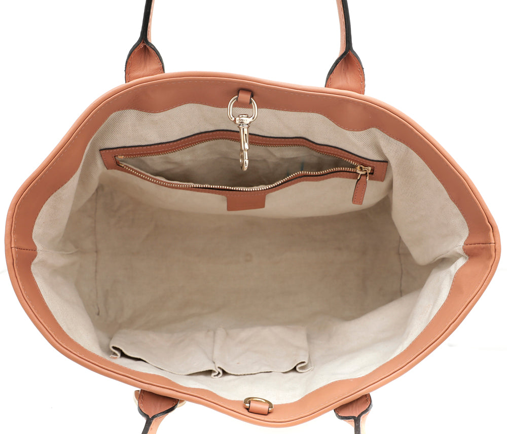 Gucci Rose Beige Guccissima Heart Bit Charm Tote Bag