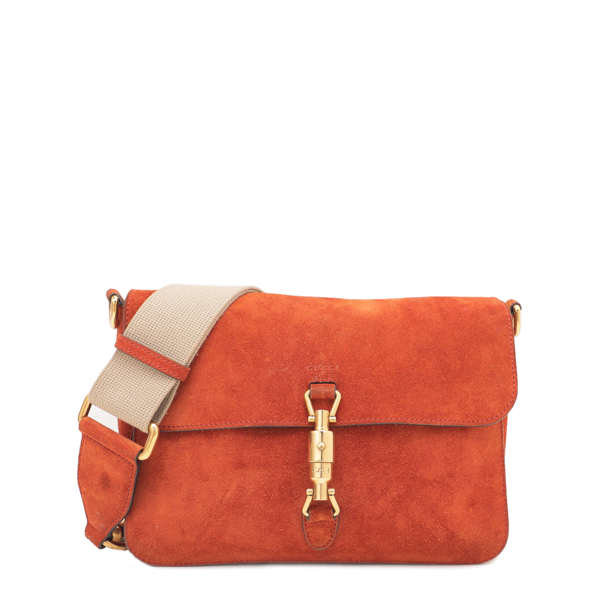 Gucci Orange Suede Jackie Soft Shoulder Bag