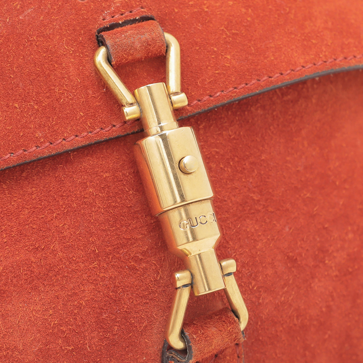 Gucci Orange Suede Jackie Soft Shoulder Bag