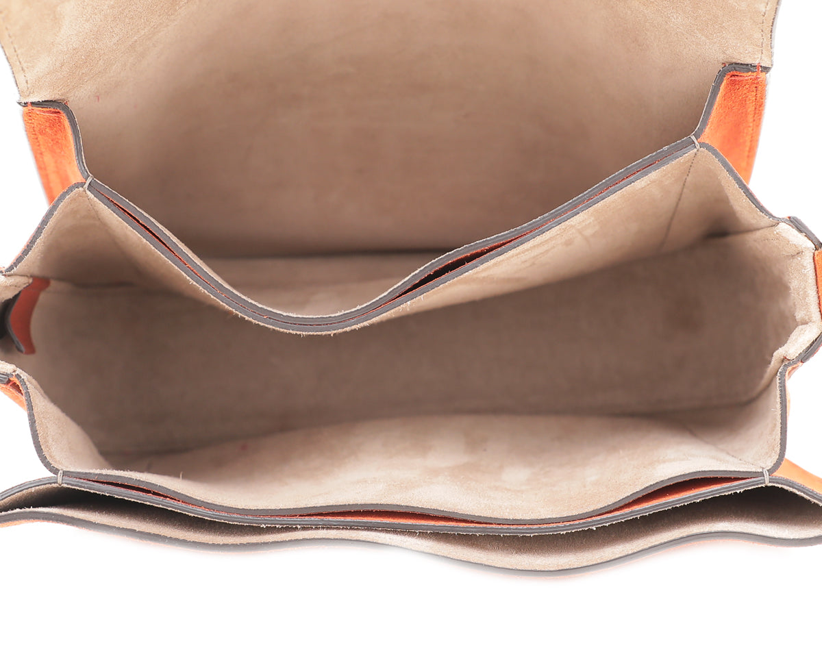 Gucci Orange Suede Jackie Soft Shoulder Bag