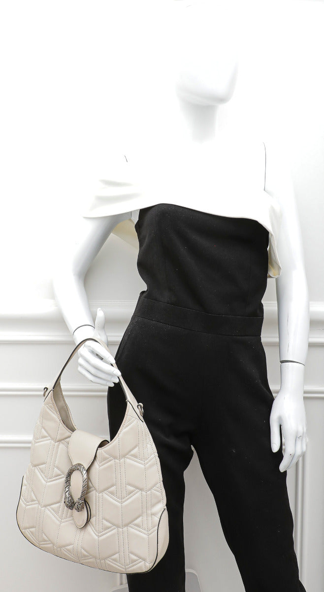 Gucci White Quilted Dionysus Hobo Bag