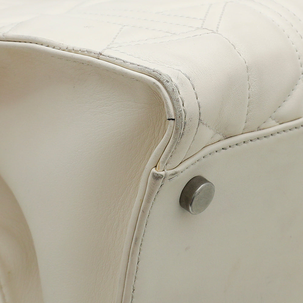 Gucci White Quilted Dionysus Large Tote Bag