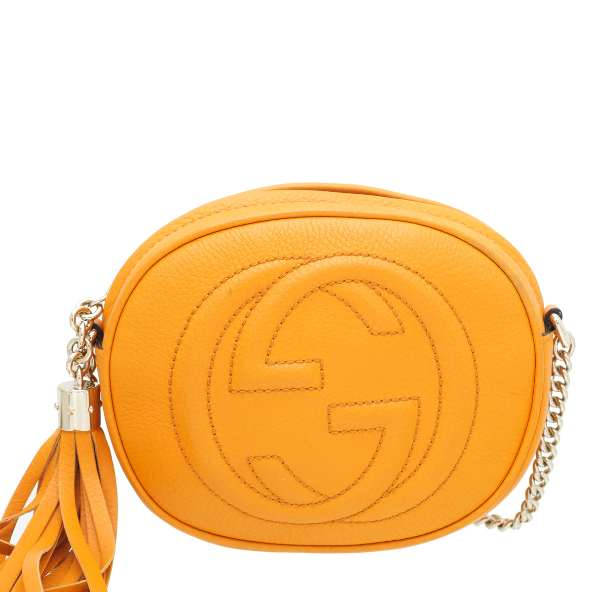 Gucci Orange Soho Tassel Mini Crossbody Bag