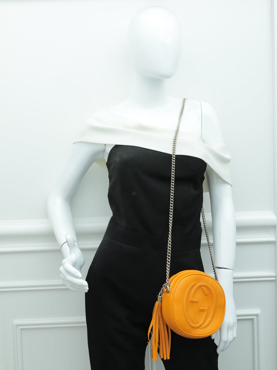 Gucci Orange Soho Tassel Mini Crossbody Bag