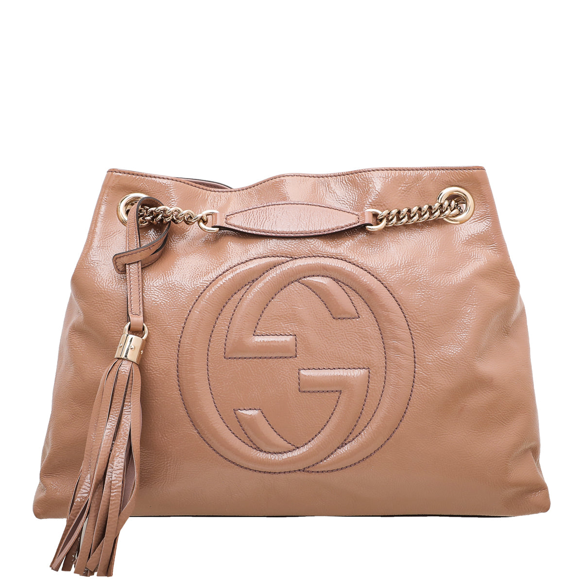 Gucci Nude Soho Tassel Tote Bag