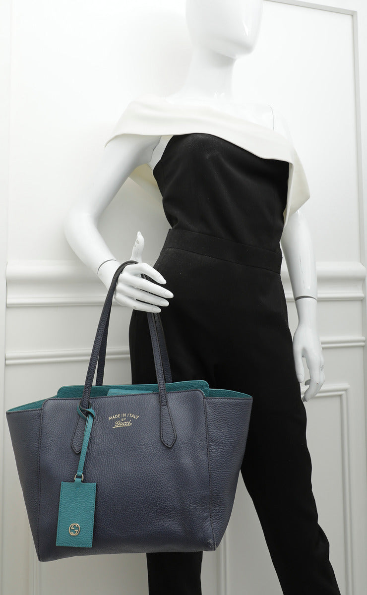 Gucci Blue Swing Small Tote Bag