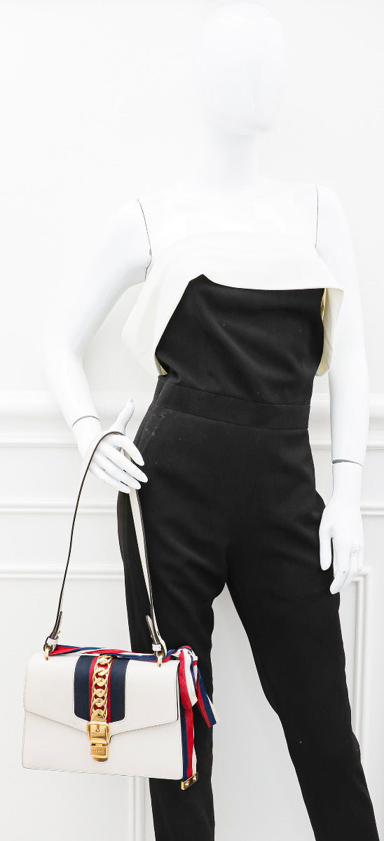 Gucci White Sylvie Small Bag
