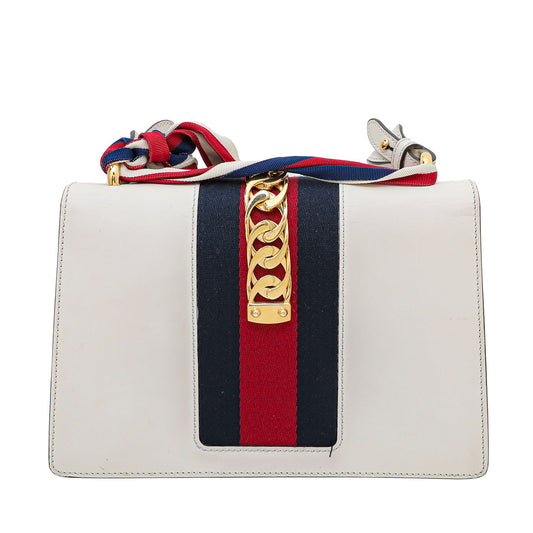 Gucci White Sylvie Small Bag
