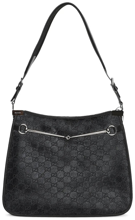 Gucci Horsebit Slim Shoulder Bag Black
