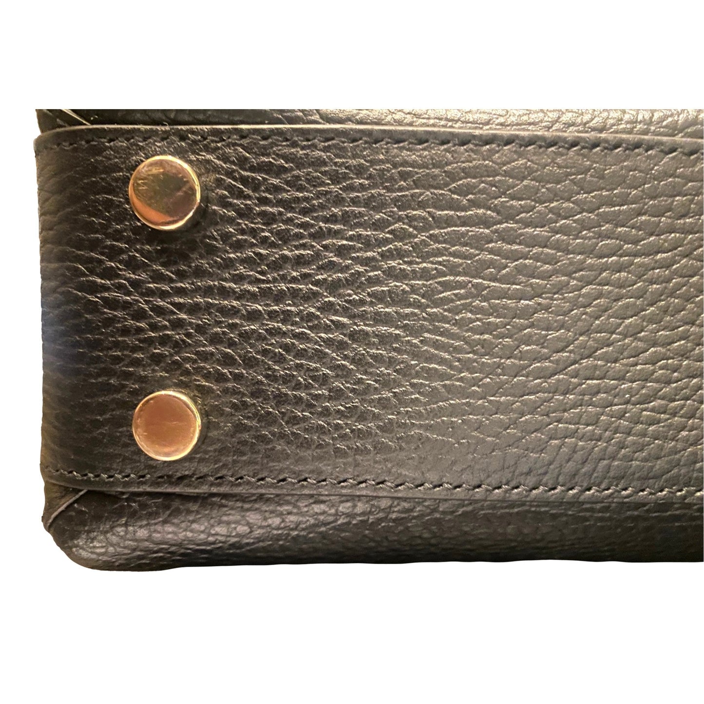 Gucci Interlocking G Black Calf Leather Chain Crossbody Bag