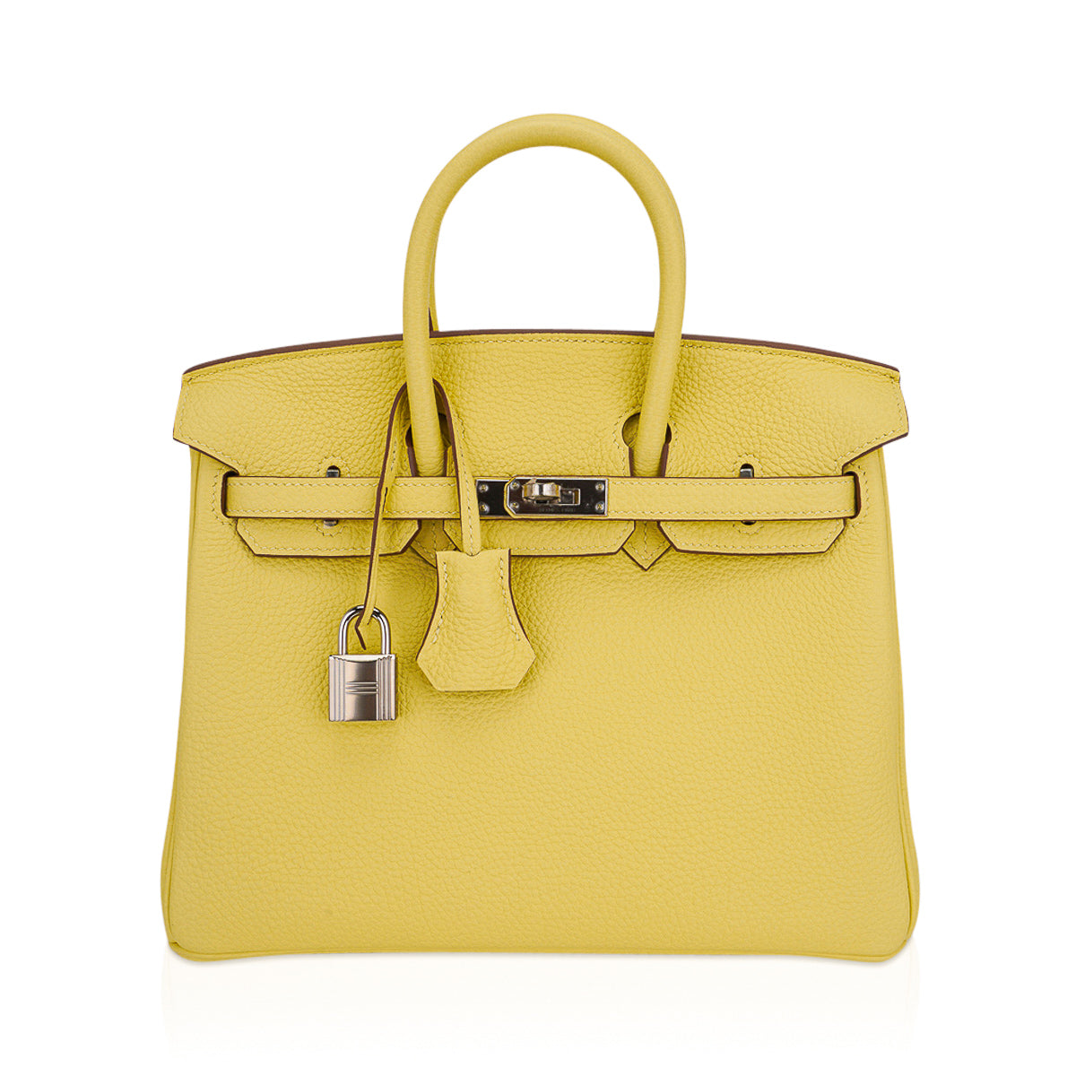 Hermes Birkin 25 Bag Jaune Poussin Togo Leather with Palladium Hardware