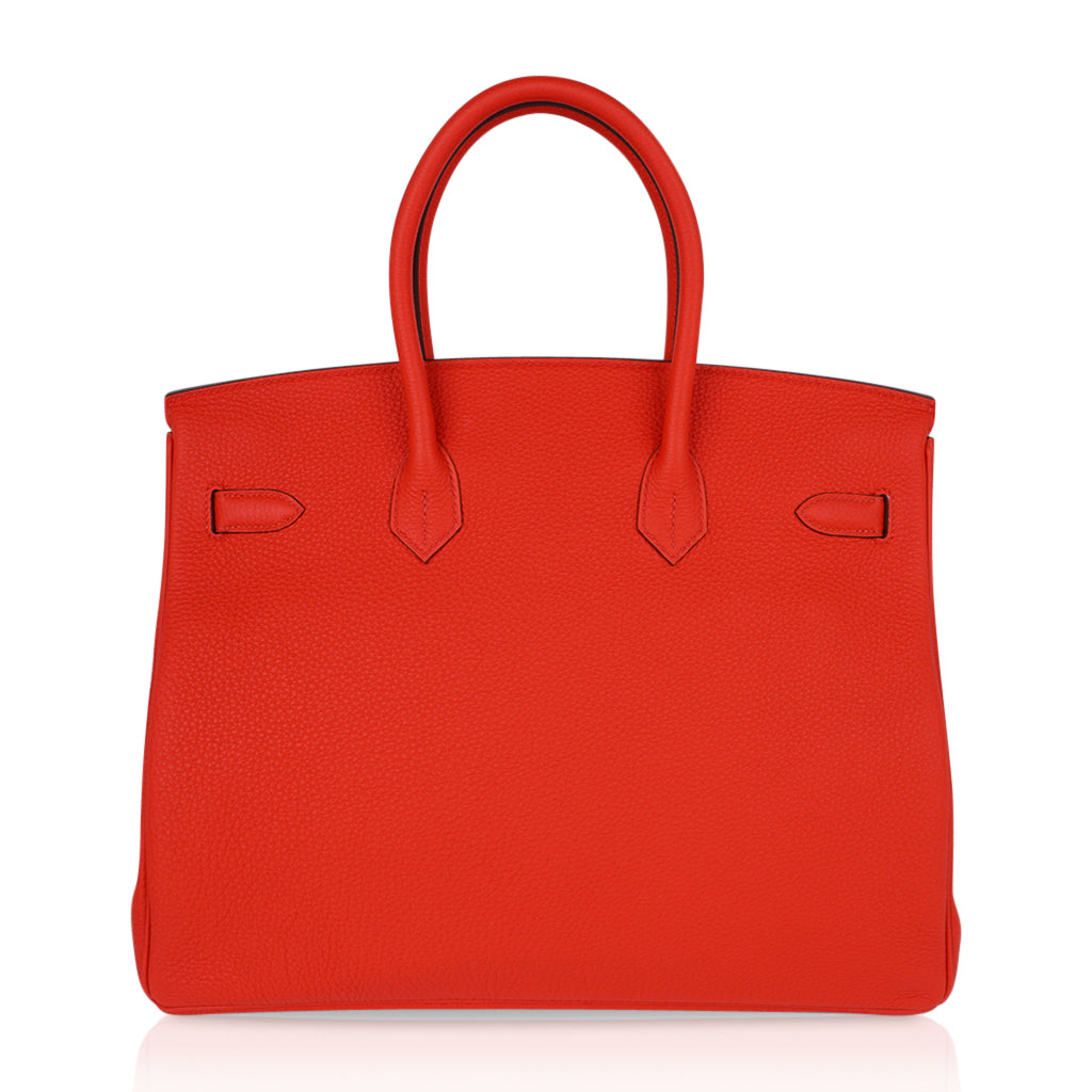 Hermes Birkin 35 Bag Capucine Togo Leather with Gold Hardware