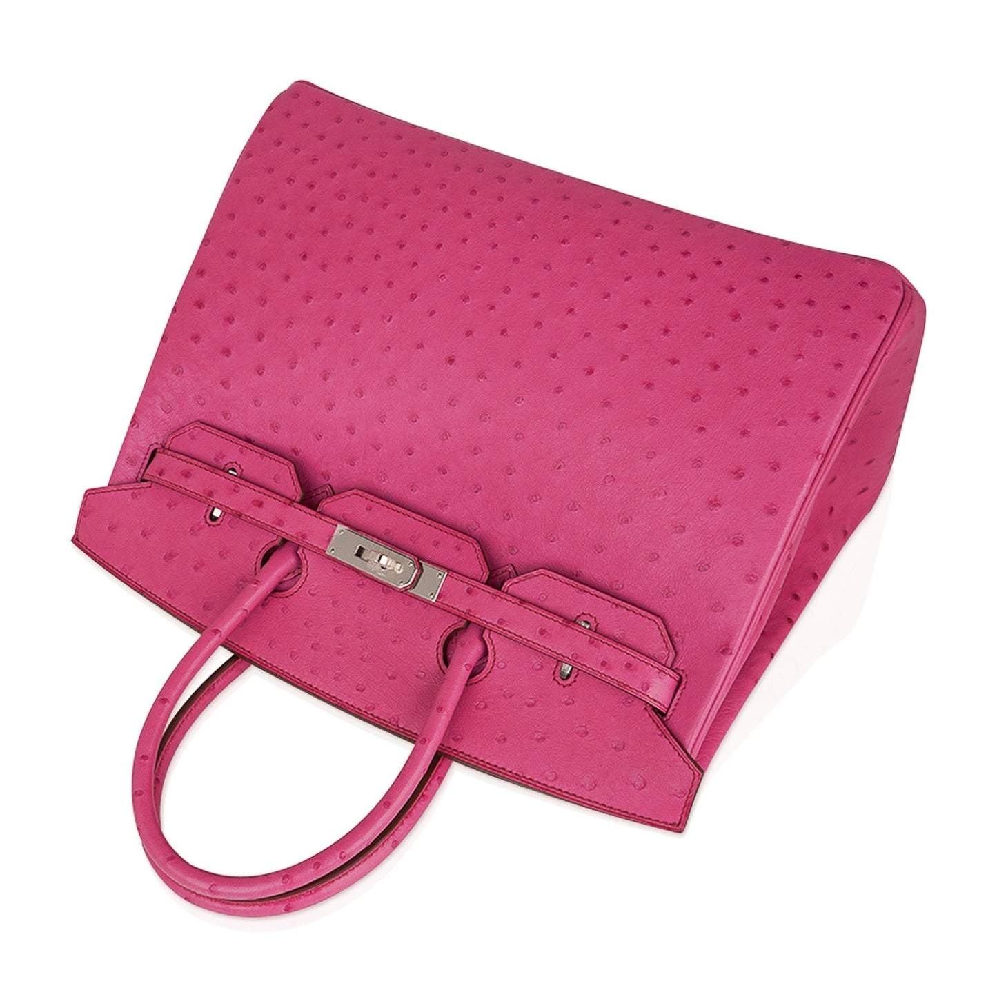 Hermes Birkin 35 Bag Fuchsia Ostrich Palladium Hardware