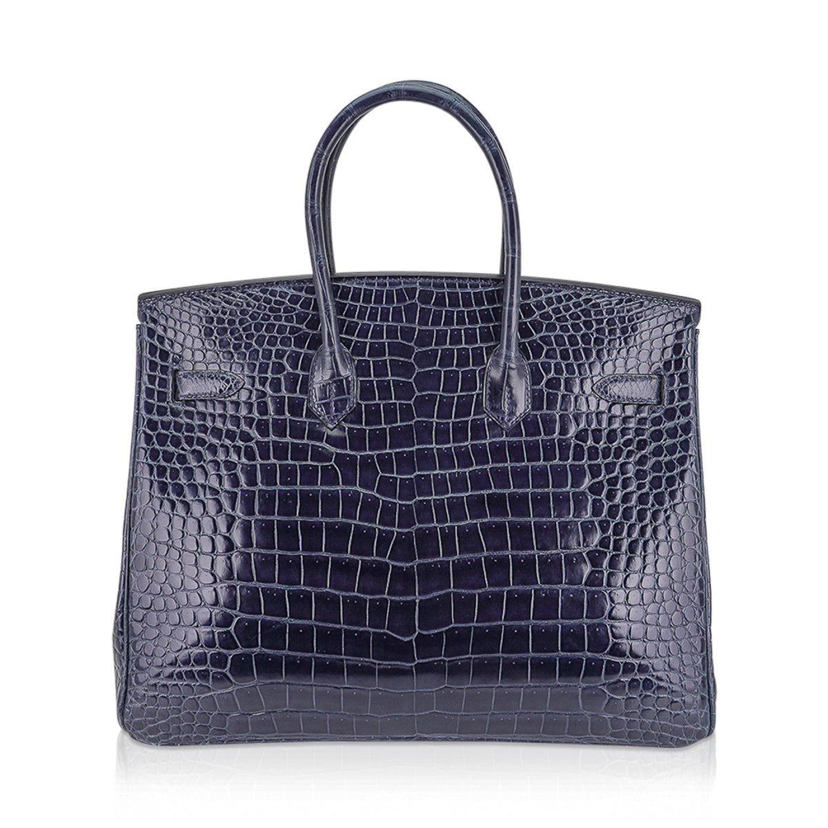 Hermes Birkin 35 Bleu Roi Porosus Crocodile Palladium Hardware