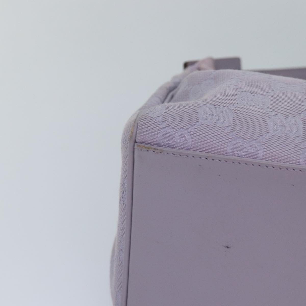 GUCCI GG Canvas Shoulder Bag Purple Gold 92699 Auth hk1631