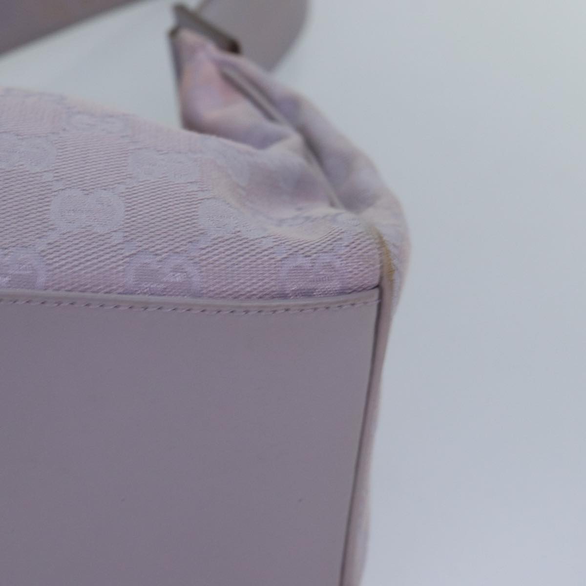 GUCCI GG Canvas Shoulder Bag Purple Gold 92699 Auth hk1631